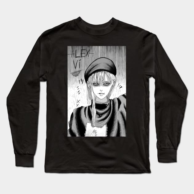 Angry girl Long Sleeve T-Shirt by AlexViArt